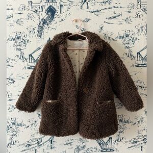 Girls Zara Teddy Coat EUC